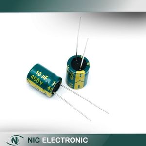 خازن الکترولیتی 10UF/400V-10X13-105C-GREEN