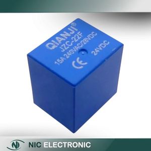 رله 24V پایه میلون 15A تایوانی مارک QIANJI کد JZC-22F