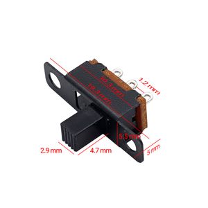 کلید کشویی 2حالته 3پایه ایستاده 19.3×5.5mm ریز