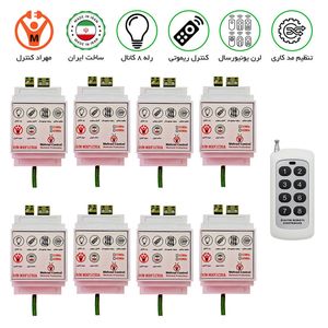 گیرنده 8 کانال 40 آمپر ریموتی مجزا - مهراد کیت