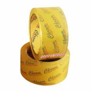 نوار چسب کروم کرمی 35 میکرون 90 یارد (چسب پهن کریستال به پهنای 5سانت)تعداد 10 کارتن (600 حلقه )chrom