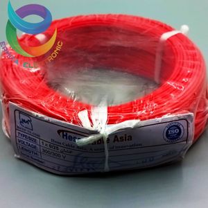 سیم افشان 1*0/25 قرمز حلقه 100متری تمام مس حس کابل