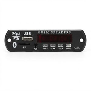 برد بلوتوث‌MP3 پلی USB/TF/FM مدل 747D به همراه ریموت کنترل