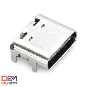 سوکت USB Type-C خوابیده 16 پین 3 آمپر - دیجی الکترو مارکت