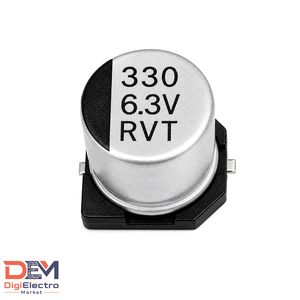 خازن جامد پلیمری 330uF/6.3V - دیجی الکترو مارکت