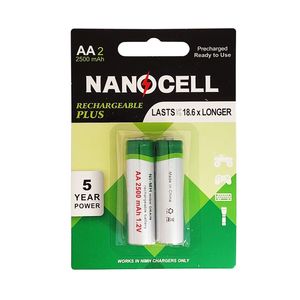 باتری قلمی شارژی 1.2V 2500mA نانوسل NANOCELL RE-PLUS
