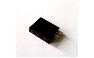 ال ای دی قابدار سه تایی 3mm قرمز رایت