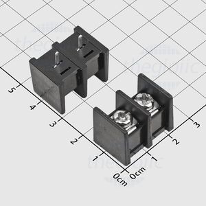 ترمینال مشکی رو بردی KF55C فاصله پین 10 میلی متر 2 پین