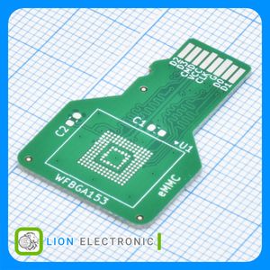 eMMC WFBGA153 to microSD PCB