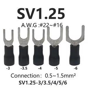 سرسیم دو شاخ 5 (وایرشو U شکل) فاصله دو شاخ 5 میلی متر TYPE-5 مشکی (16-22 KV ) (SV1.25-5S)