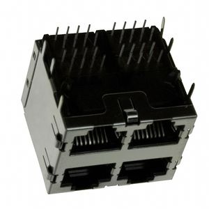 کانکتور شبکه RJ45 روبردی 90 درجه 2*2 فلزی