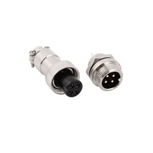 کانکتور نظامی قفل شونده 4 پین قطر 12 میلی متر - GX12-4(نرگی و مادگی)