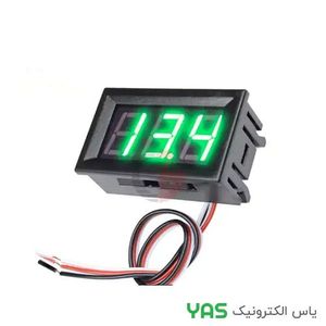ماژول ولت متر پنلی سه سیمه -سبز 100V 0.56INCH