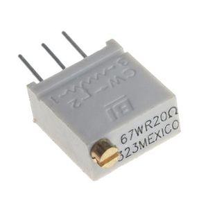 MULTITURN TRIMMING POTENTIOMETER 20OHMS GRAY