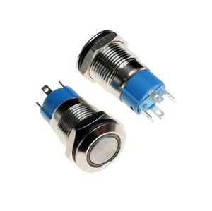 METAL SWITCH WATERPROOF WITH LIGHT SELF-LOCKING 12MM