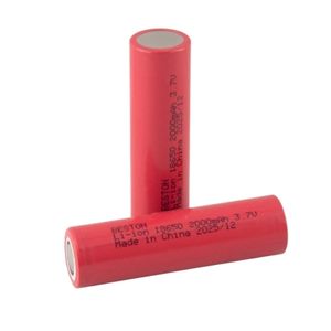 باتری لیتیوم یون 3.7v سایز 18650 2000mAh سرتخت مارک BESTON
