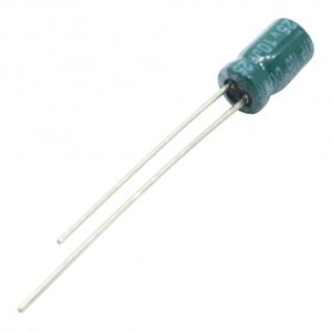 خازن الکترولیتی 10uF / 25V تایوانی مارک TAICON با طول عمر بالا