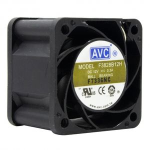 فن 12V-0.3A سه سیمه سایز 3.8X3.8 ضخامت 2.8 سانت AVC مدل F3828B12H