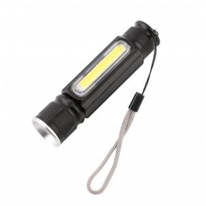 چراغ قوه پلیسی زوم دار با چراغ بغل مدل USB