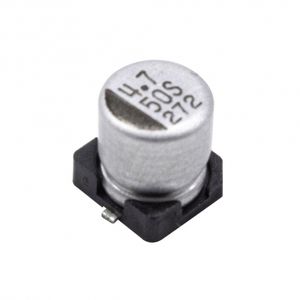 خازن SMD الکترولیت 4.7uF / 50V سایز 5x5.4 مارک JAMICON