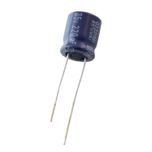 خازن الکترولیتی 220uF / 35V تایوانی مارک TAICON با طول عمر بالا