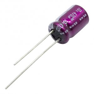خازن الکترولیتی 470uF / 10V ژاپنی مارک ELNA سری SILMIC