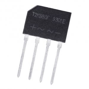 پل دیود 2A-800V تخت شانه ای T2KB80F تایوانی
