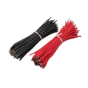 سیم افشان سایز 0.5 مشکی 15cm یک سر لخت بسته100 تایی