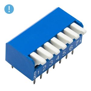 دیپ سوئیچ 7 تایی پیانویی تایوانی آبی (OXO) DPL-7