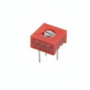 پتانسیومتر تریمر 20K اهم خوابیده تک دور duohm بر پایه سرمت (Cermet) ضد آب سری 30-79