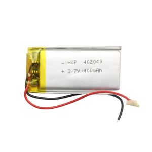 باتری لیتیوم پلیمر 3.7v ظرفیت 400mAh کد 402040