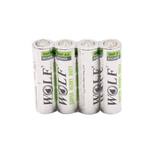 باتری قلمی SUPER HEAVY DUTY چهارتایی مارک WOLF