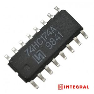 تراشه فلیپ فلاپ 74HC174AD پکیج SOP-16 مارک INTEGRAL
