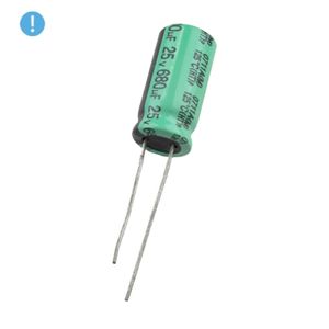 خازن الکترولیتی 680uF / 25V تایوانی مارک TAICON (OXO)