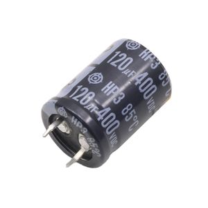 خازن الکترولیتی 120uF / 400V ژاپنی مارک HITACHI