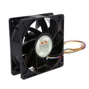 فن بلبرینگی 12V-2.8A چهارسیمه سایز 12x12 عرض 3.8cm کد KZ12038B012X