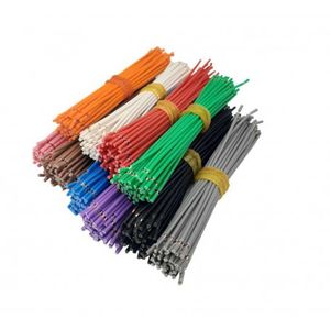 سیم افشان سایز 0.25 نارنجی 15cm دو سر لخت بسته50 تایی