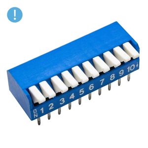 دیپ سوئیچ 10 تایی پیانویی تایوانی آبی (OXO) DPL-10
