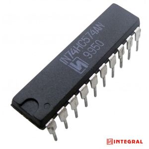 تراشه فلیپ فلاپ 74HC574AN پکیج DIP مارک INTEGRAL