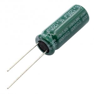 خازن الکترولیتی امپدانس پایین 1200uF / 16V تایوانی مارک TAICON سری HD طول عمر 5000Hrs