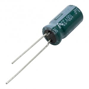 خازن الکترولیتی امپدانس پایین 33uF / 100V تایوانی مارک TAICON سری HW طول عمر 10000Hrs