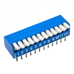 دیپ سوئیچ 12 تایی پیانویی تایوانی آبی DPL-12