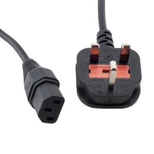 کابل برق پاور کامپیوتری Type G فیوزدار مرغوب تمام مسی 0.75×3 طول 0.5 متر