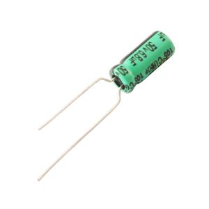 خازن الکترولیتی 6.8uF / 50V تایوانی مارک TAICON با طول عمر بالا