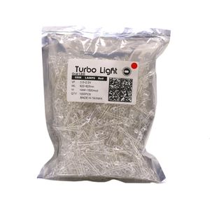 LED اوال 5mm قرمز شفاف مرغوب تایوانی مارک Turbo Light بسته 1000 تایی