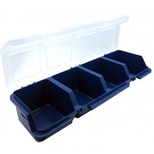 جعبه قطعات چهارخانه آبی آذران سایز 300x110x60mm