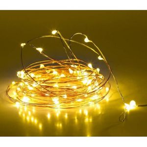 ریسه LED مفتولی سفید آفتابی دو متری مدل باتری قلمی