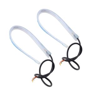 چراغ LED ابرویی دی لایت خودرو 30cm دو رنگ نارنجی و سفید - جفت