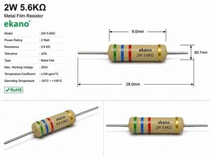 مقاومت 5.6 کیلو اهم 2 وات | 2W 5.6KΩ