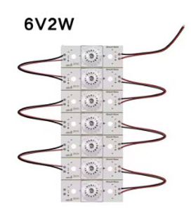 بک لایت های جایگزین تکی 6V 2W لنز مربعی هر بسته 7 عدد | فروشگاه سانتک